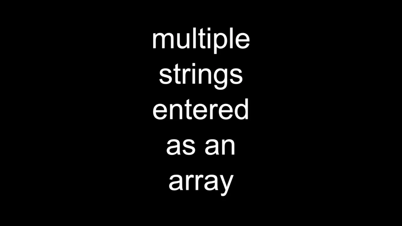 strings to array example